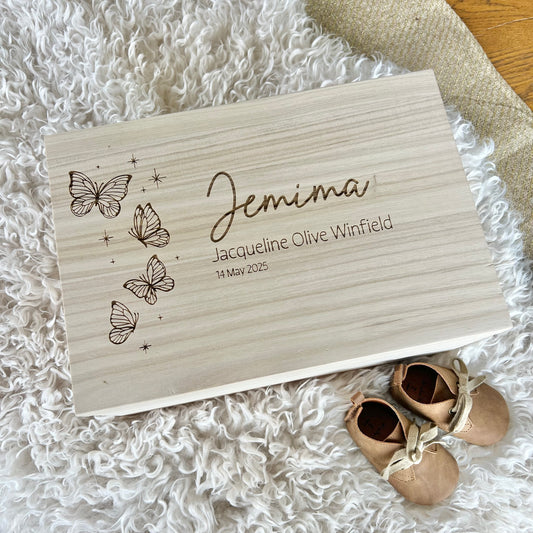 The Sophia birth details keepsake box
