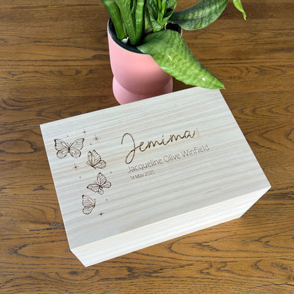 The Sophia birth details keepsake box
