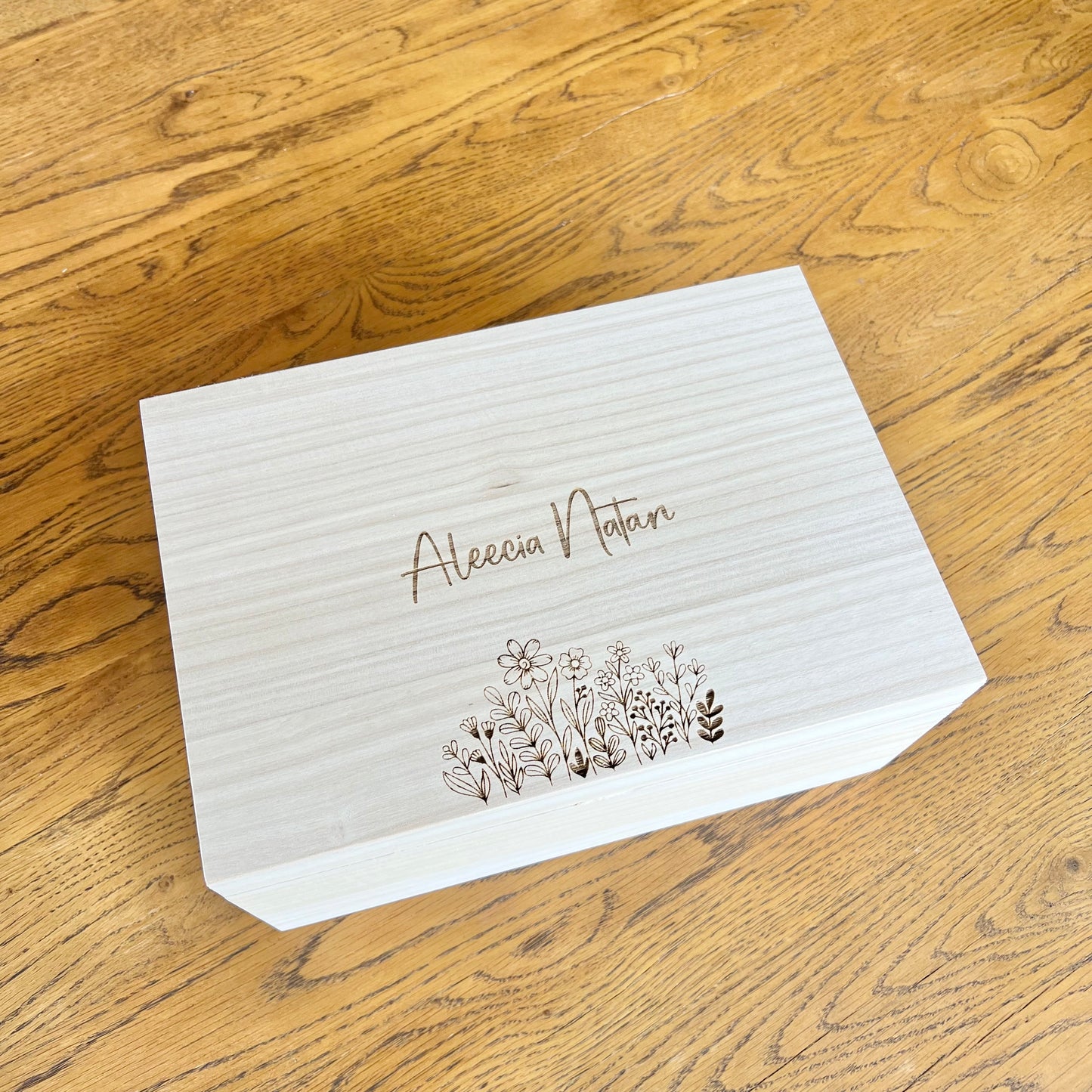 The Tiana birth details keepsake box