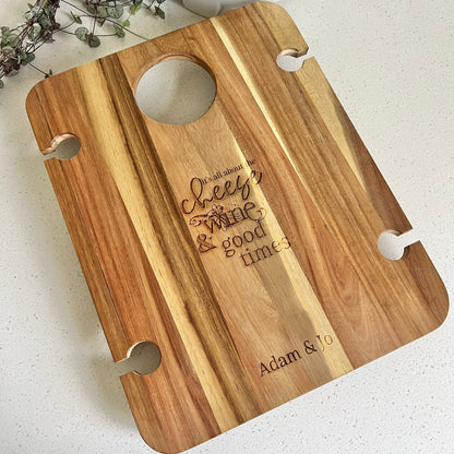 All About Cheese Wine & Cheese Picnic Table