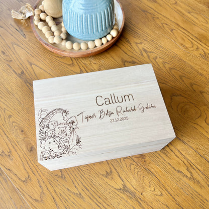 The Jungle birth details keepsake box