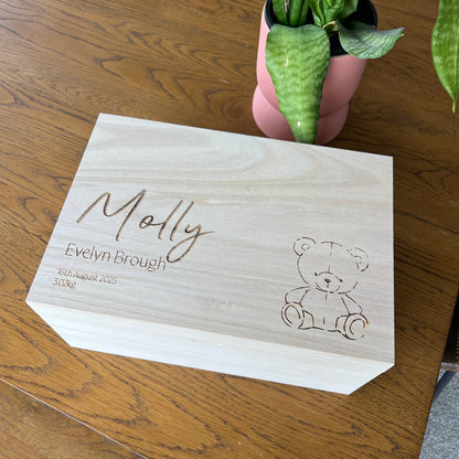 The Alex birth details keepsake box