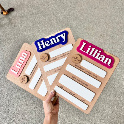 The Harper | Personalised First & Last Day Board
