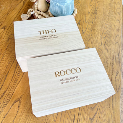 The Devon birth details keepsake box