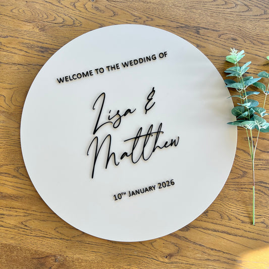 The Charlotte Wedding Sign - Acrylic