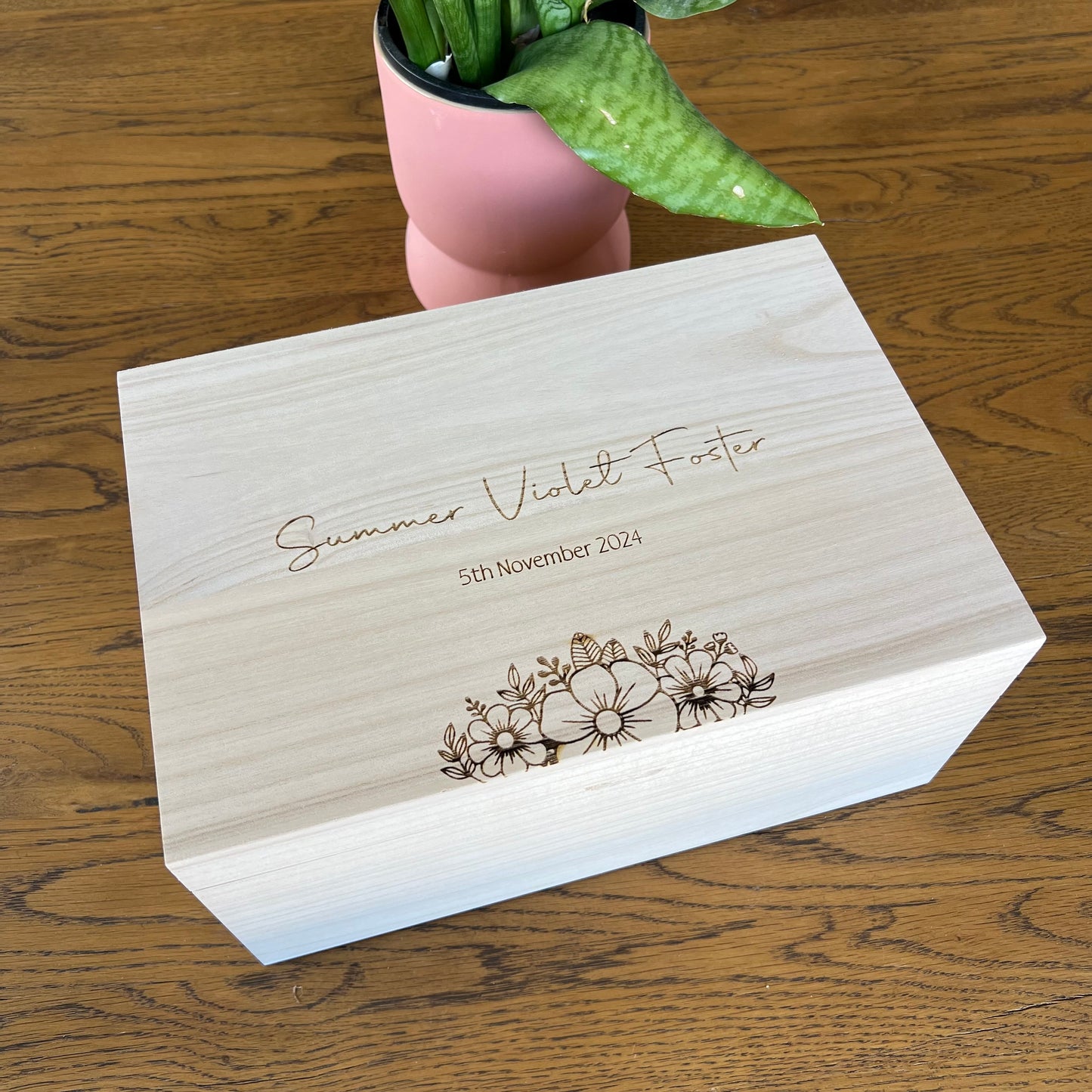 The Rachel birth details keepsake box