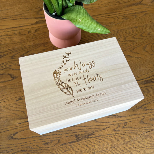 Your Wings Were Ready Memory Keepsake Box