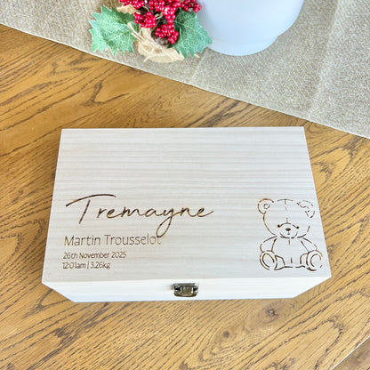 The Alex birth details keepsake box