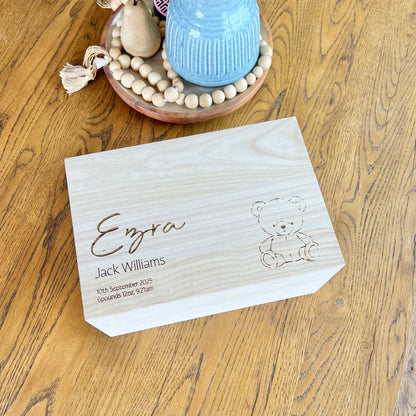 The Alex birth details keepsake box