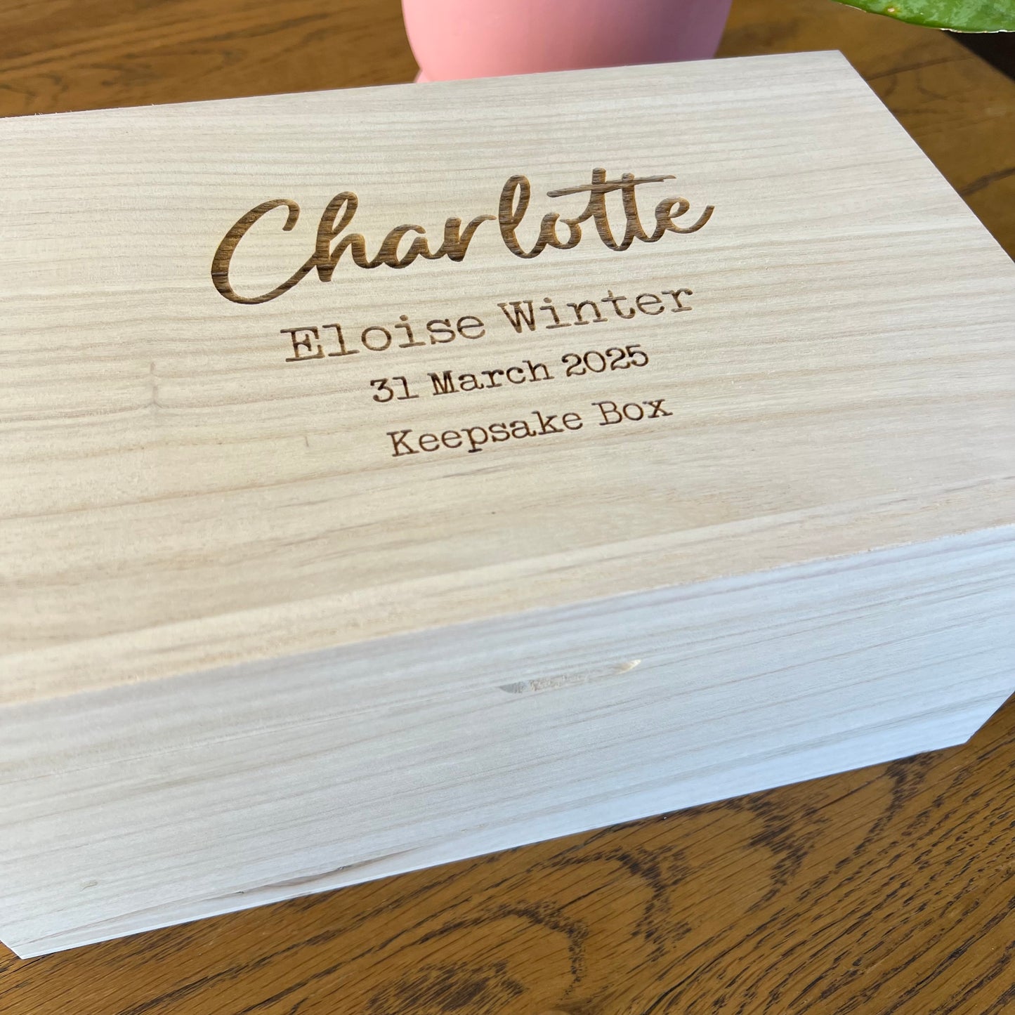 The Tovi birth details keepsake box