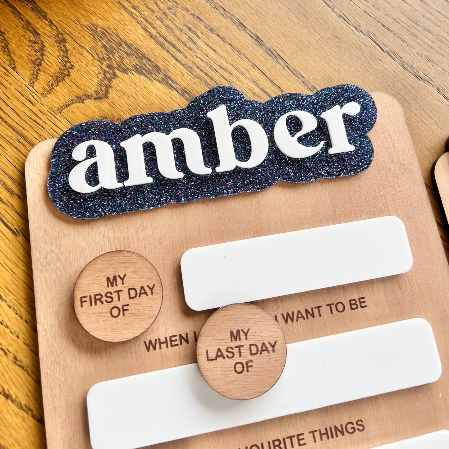 The Harper - personalised first day board