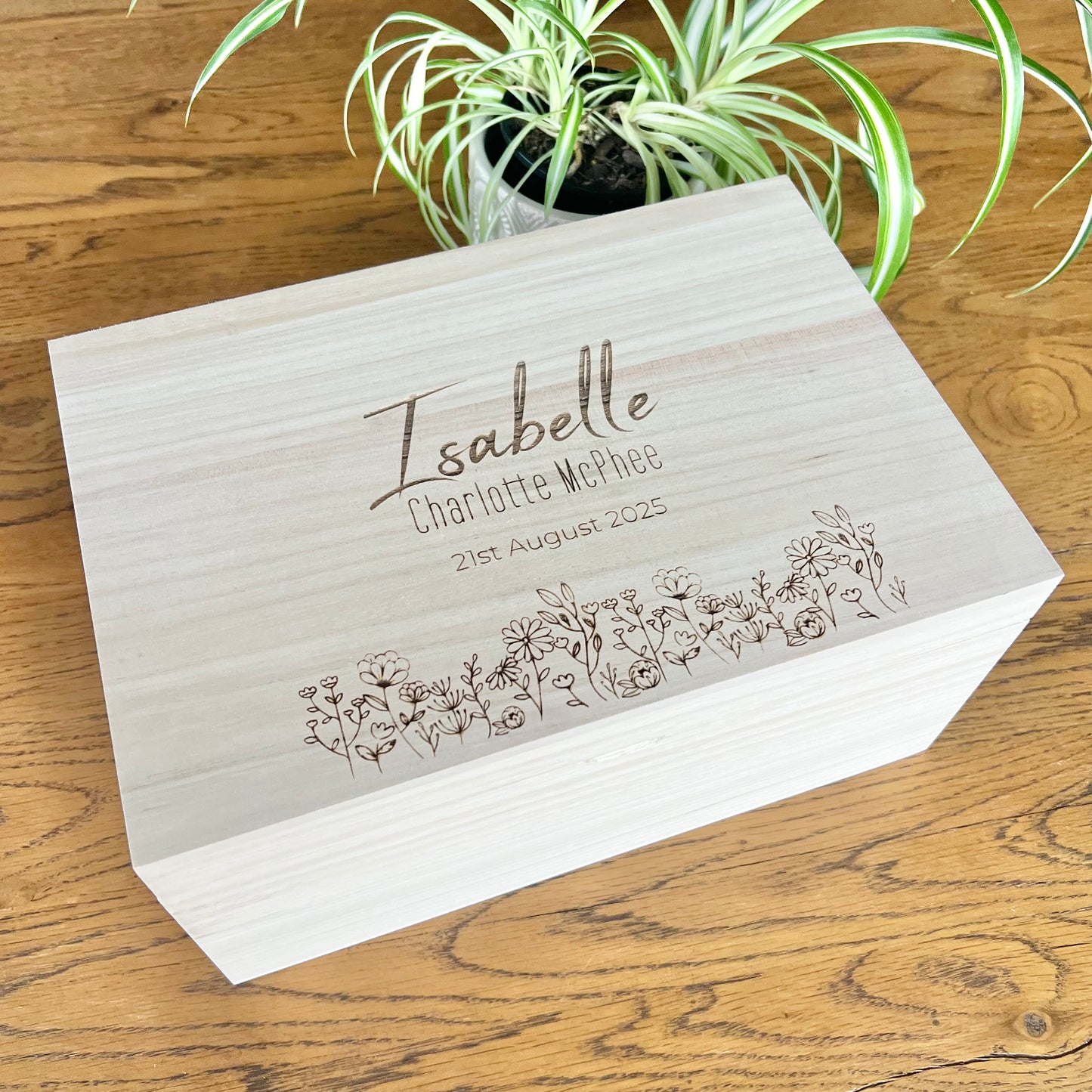 The Summer birth details keepsake box