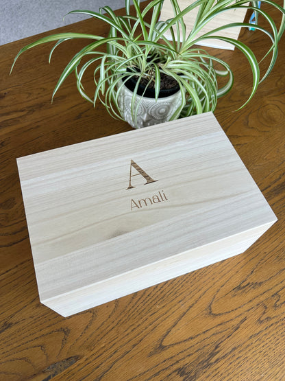 The Mitchell birth details keepsake box