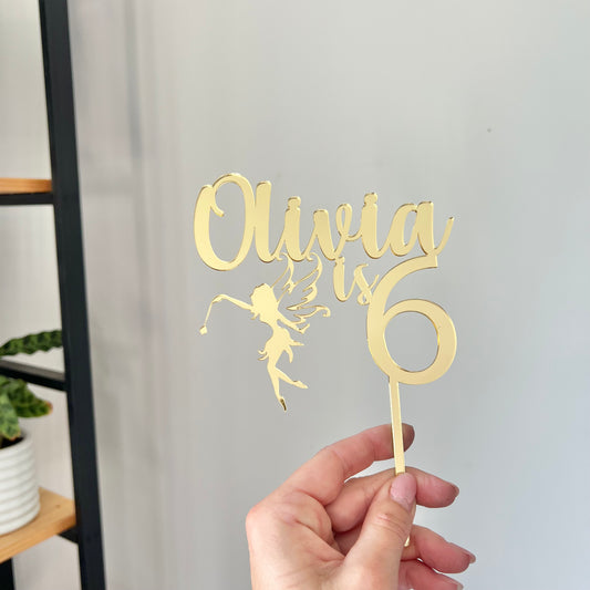 Fairy birthday topper