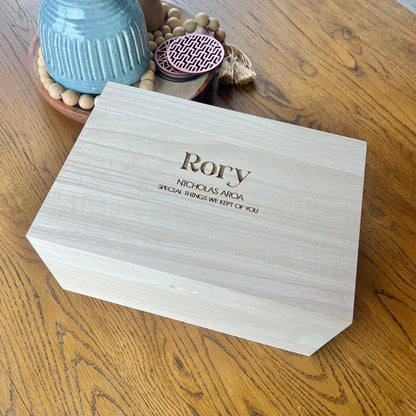 The Devon birth details keepsake box