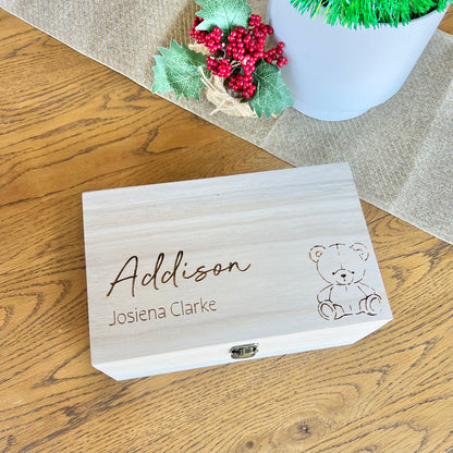 The Alex birth details keepsake box