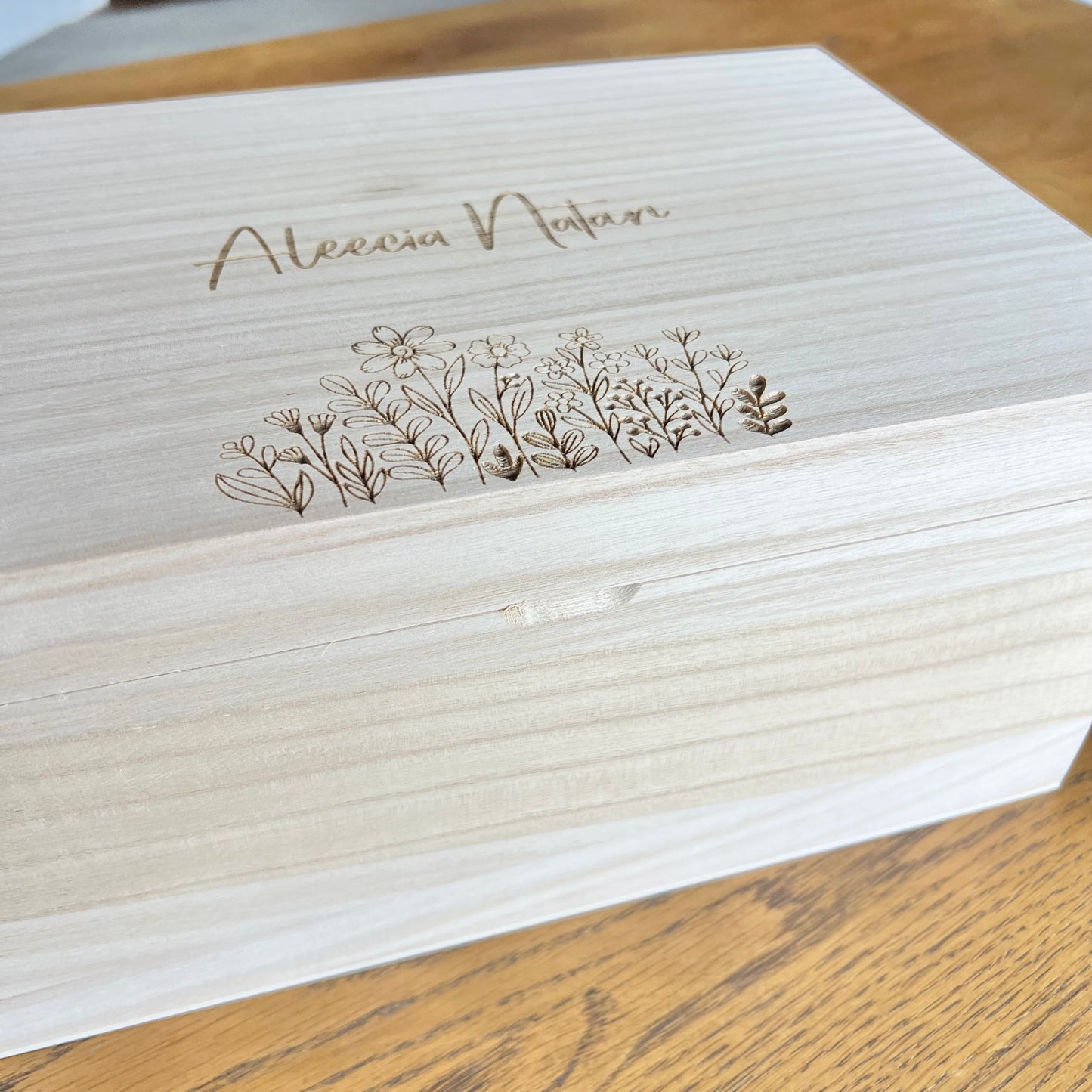 The Tiana birth details keepsake box