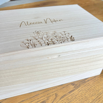 The Tiana birth details keepsake box