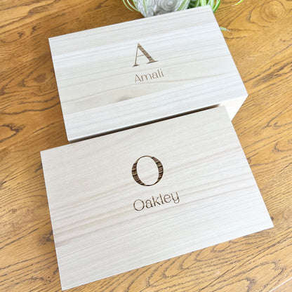 The Mitchell birth details keepsake box