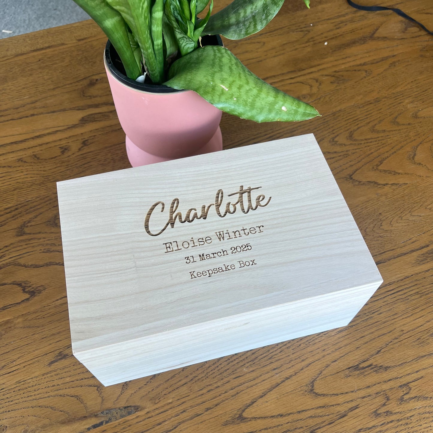 The Tovi birth details keepsake box