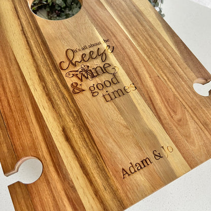 All About Cheese Wine & Cheese Picnic Table