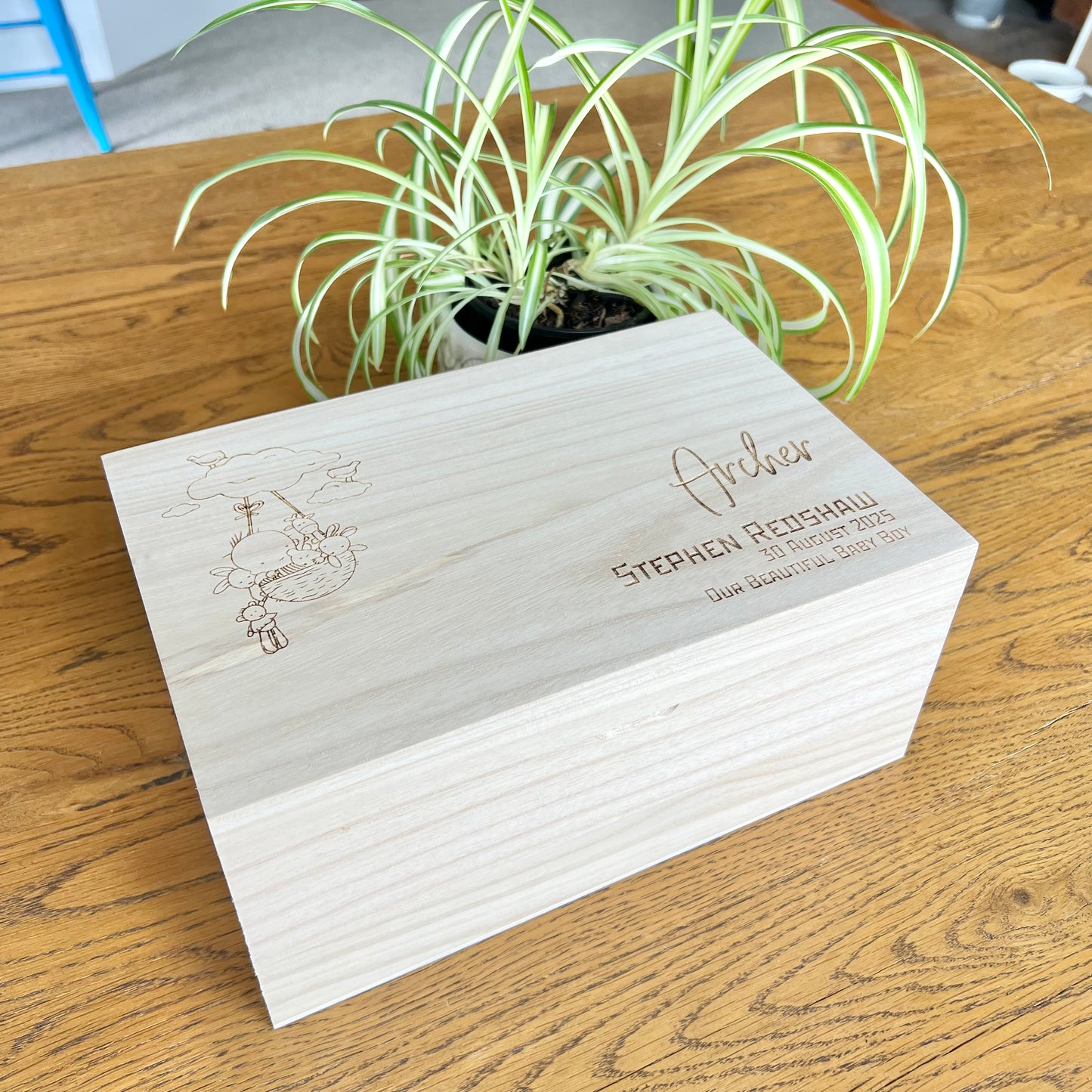The Archer birth details keepsake box