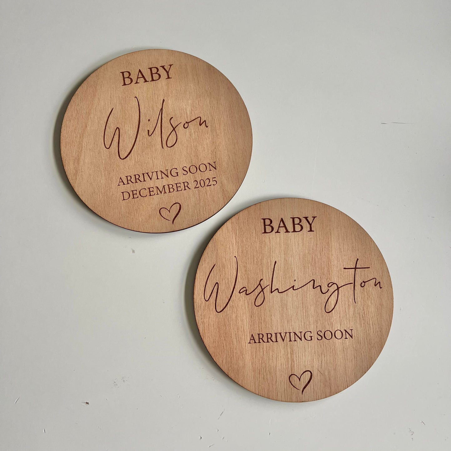 Baby arriving soon heart