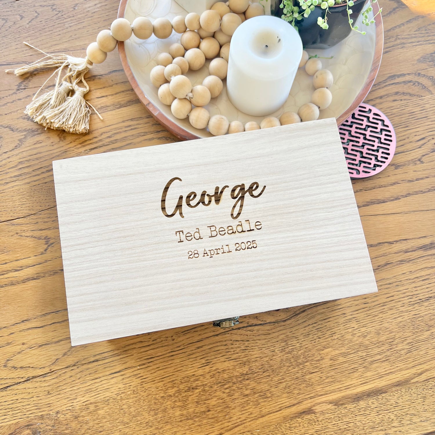 The Tovi birth details keepsake box - Hello Sunday Ltd