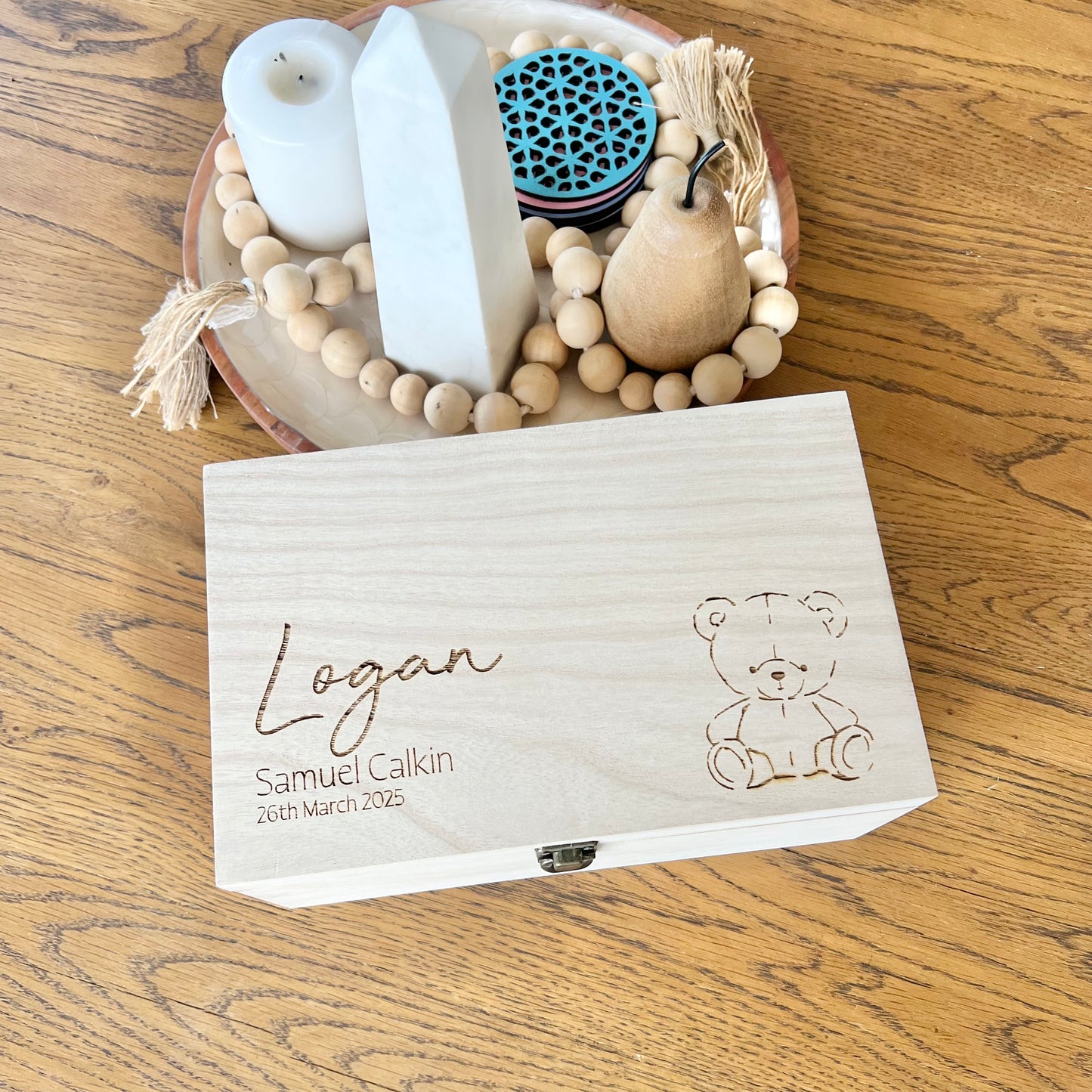 The Alex birth details keepsake box