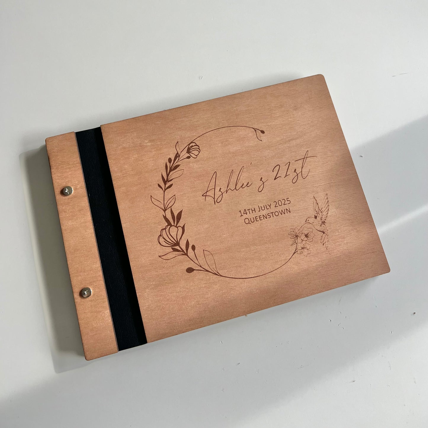 Floral Crescent Birthday Book