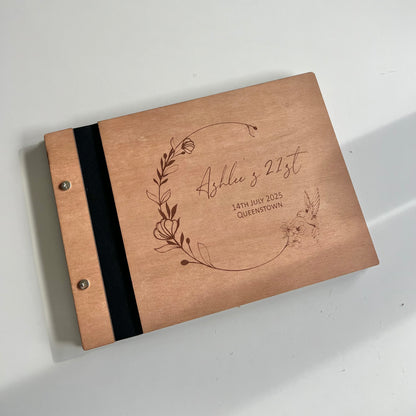 Floral Crescent Birthday Book