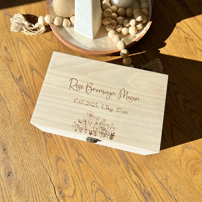 The Tiana birth details keepsake box