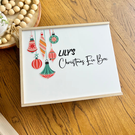 Baubles Printed Christmas Eve Box