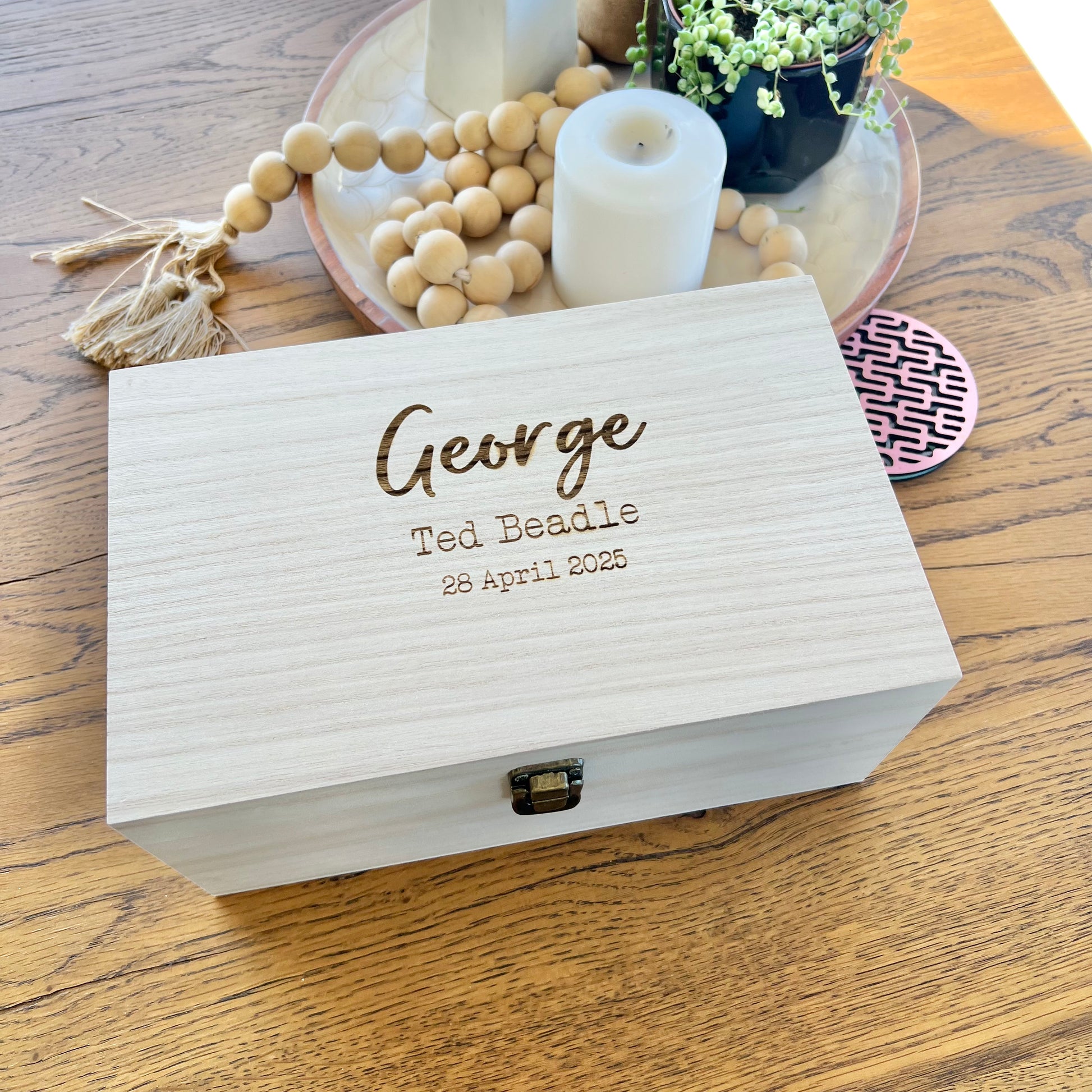 The Tovi birth details keepsake box - Hello Sunday Ltd