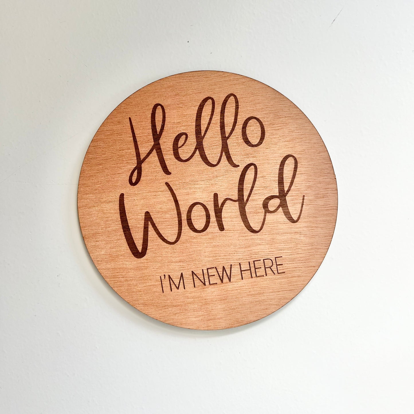 Hello world plaque - engraved