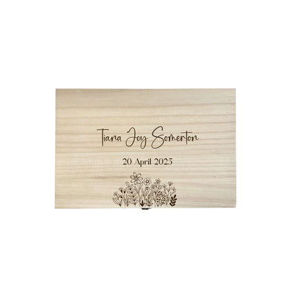 The Tiana birth details keepsake box