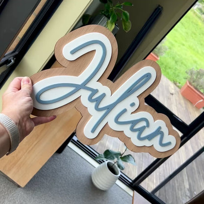 The Violet Name Plaque triple layer