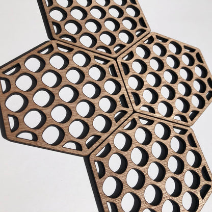 Hexagon geometric coasters - circle - Younique Collective