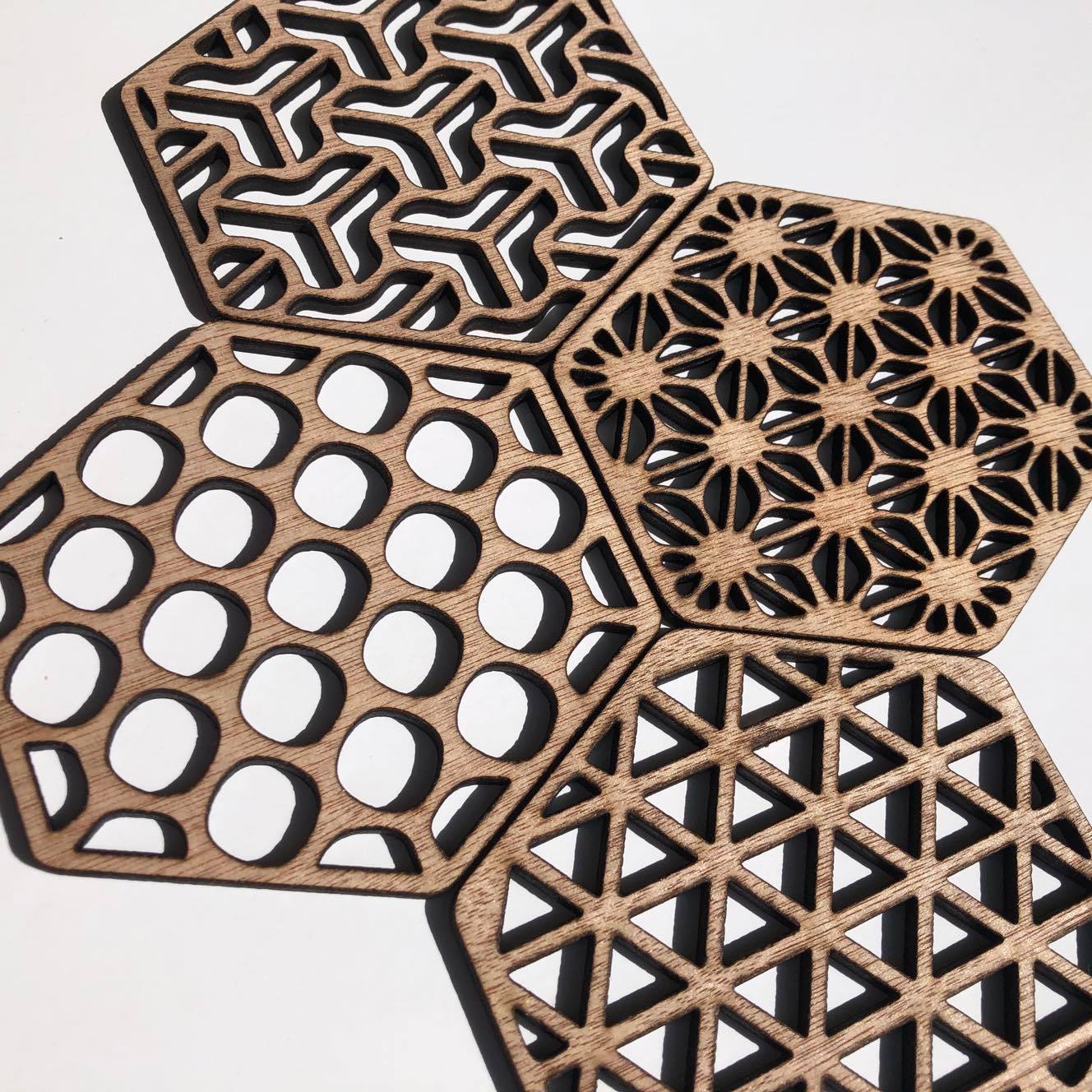 Geometric coasters - mixed hex set - Younique Collective