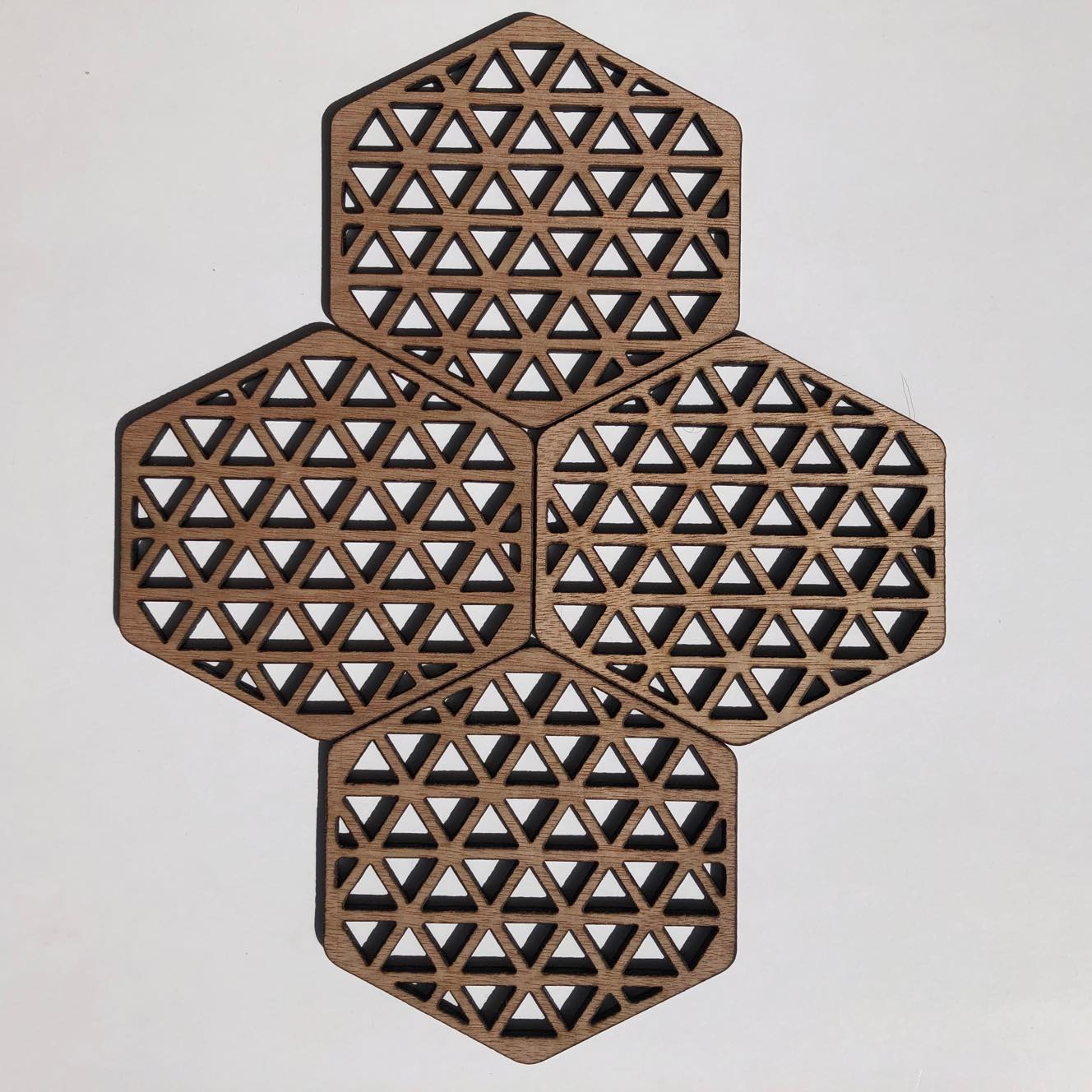 Hexagon geometric coasters - triangle - Younique Collective