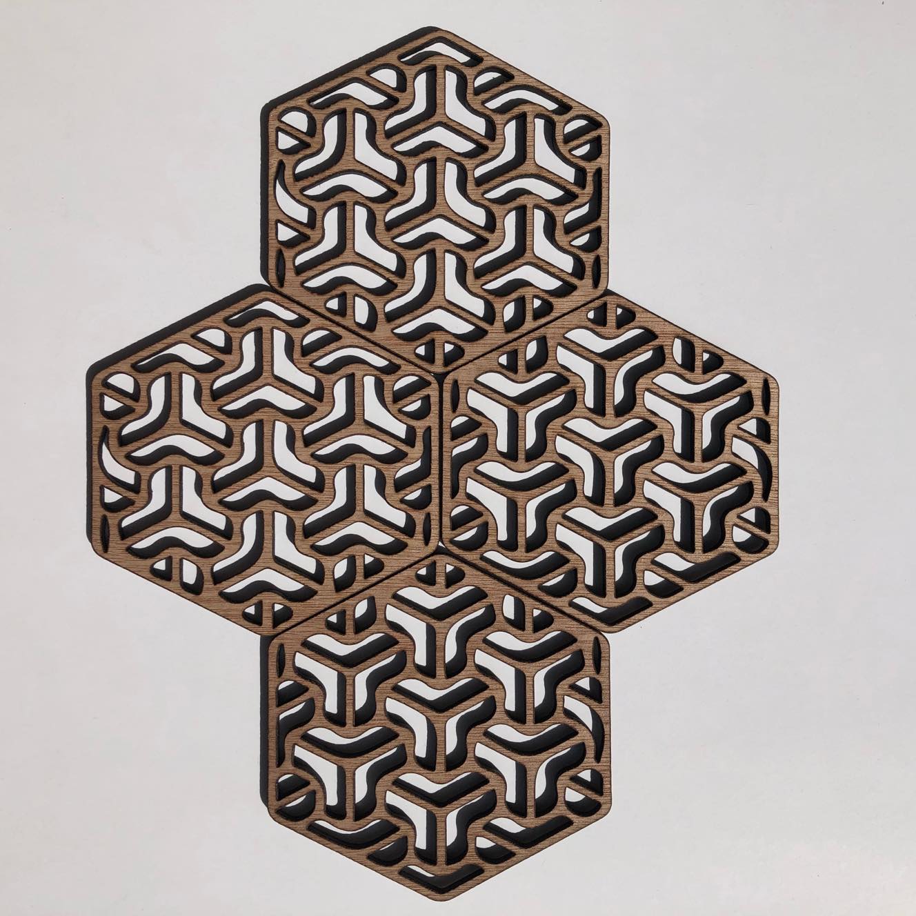 Hexagon geometric coasters - boomerang - Younique Collective