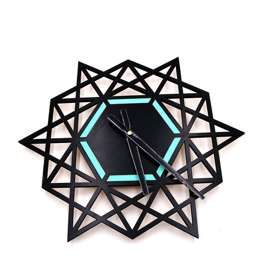 Black Triangle Geometric Clock - Younique Collective