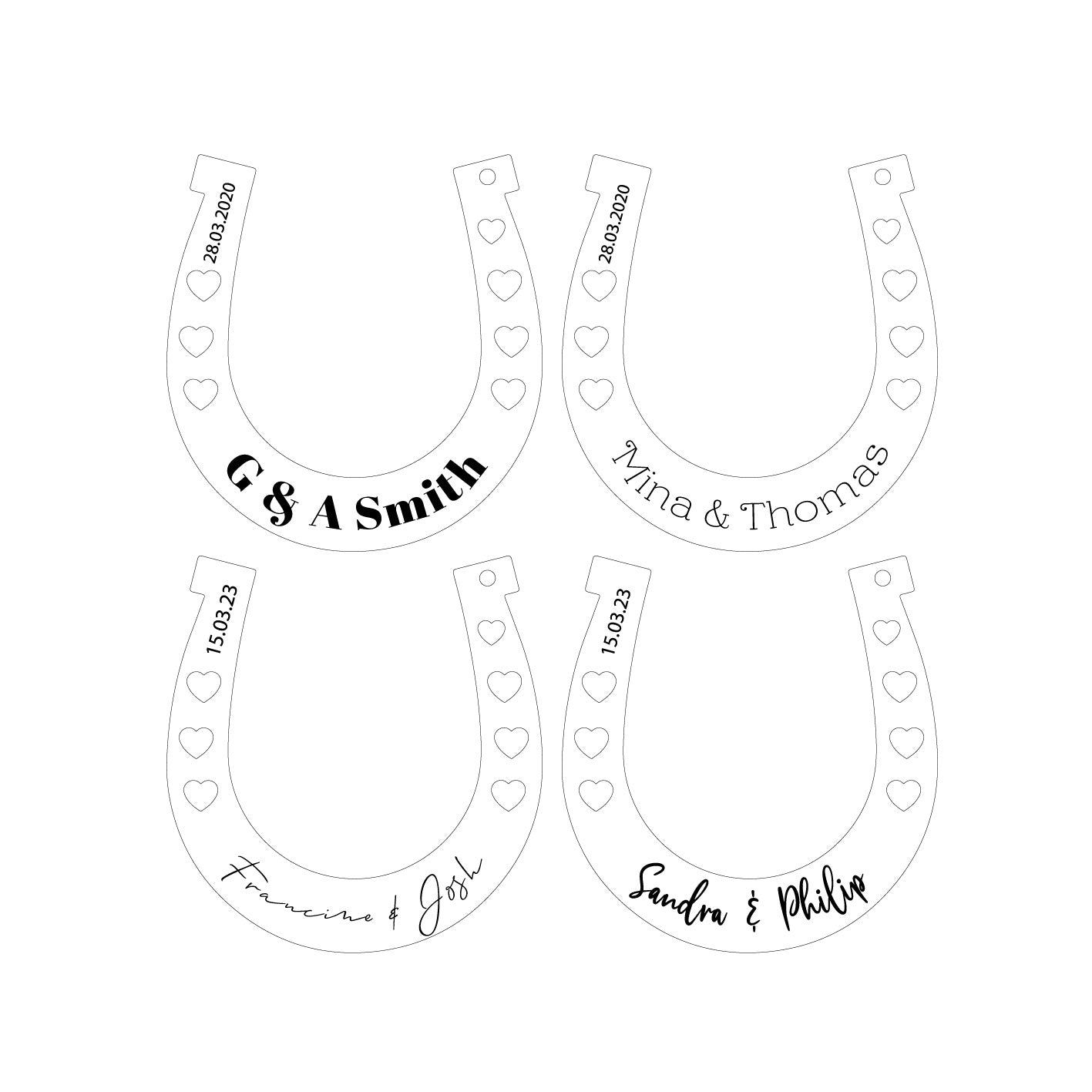 Acrylic Engraved horseshoe