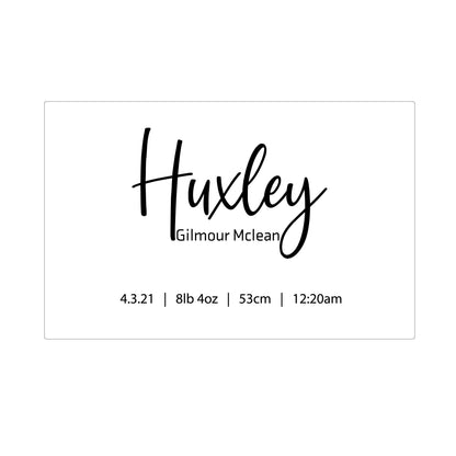 The Huxley birth details keepsake box - Younique Collective
