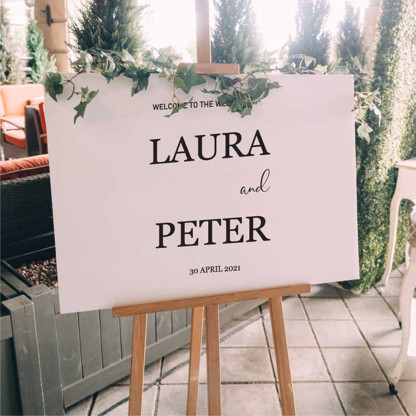 The Laura wedding sign