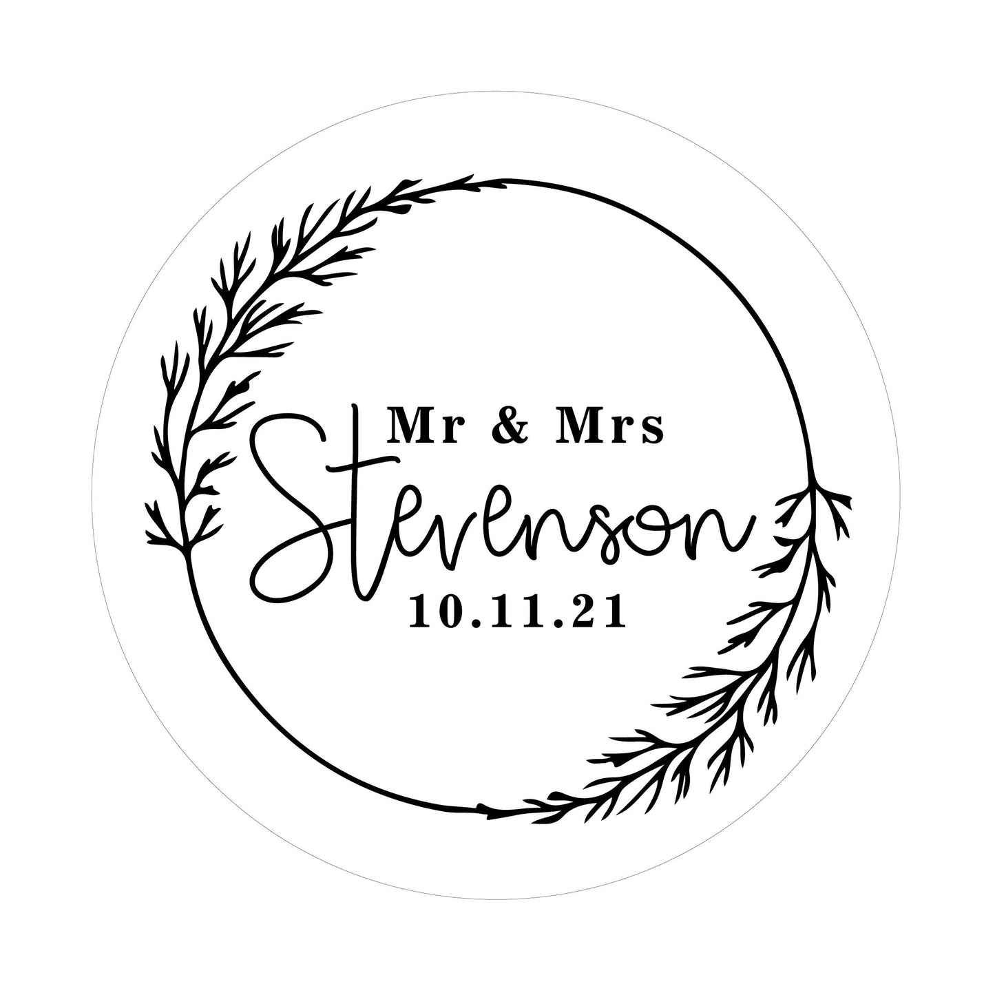 Couple ring box - Surname wreath
