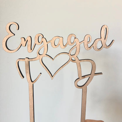Engaged initials topper - Younique Collective