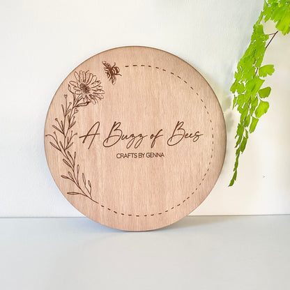 Wooden engraved flat lays 200mm