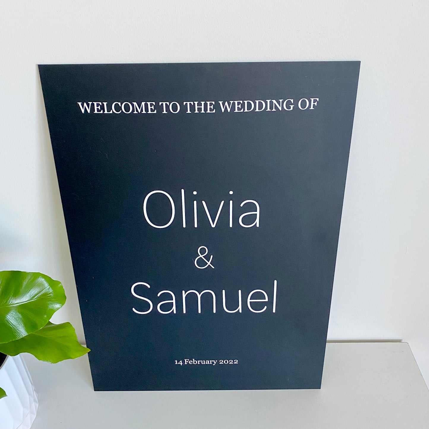 The Olivia wedding sign