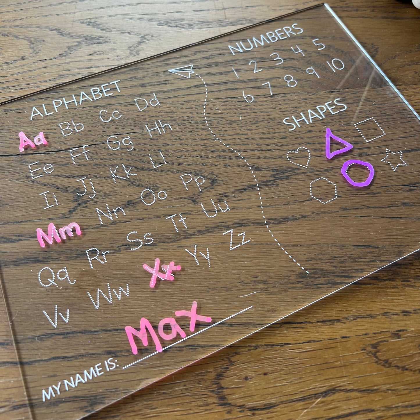 Trace and learn rewritable board